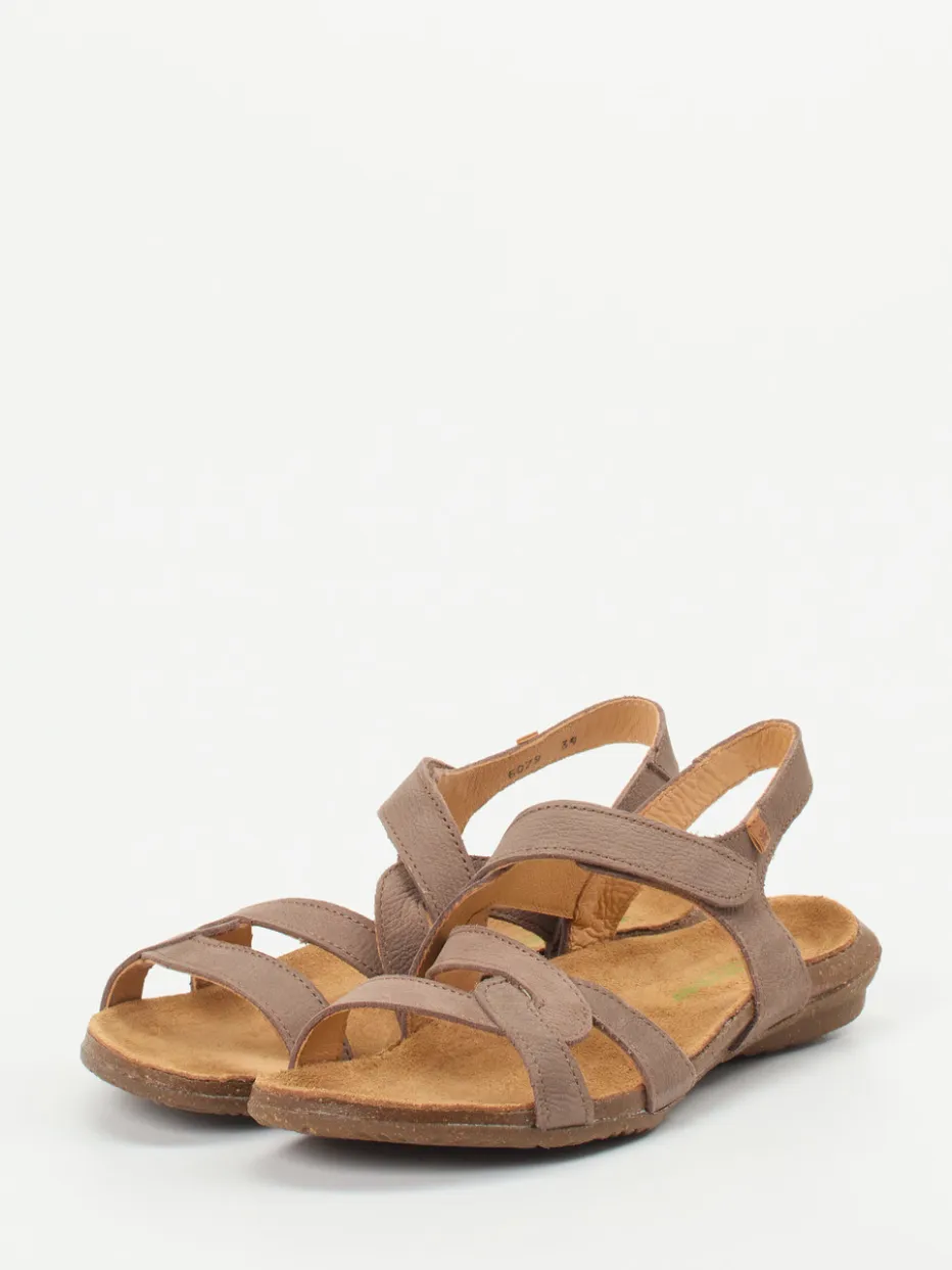 – Komfortsandalen aus Nubukleder Taupe*El Naturalista New