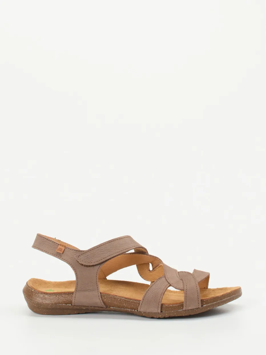 – Komfortsandalen aus Nubukleder Taupe*El Naturalista New