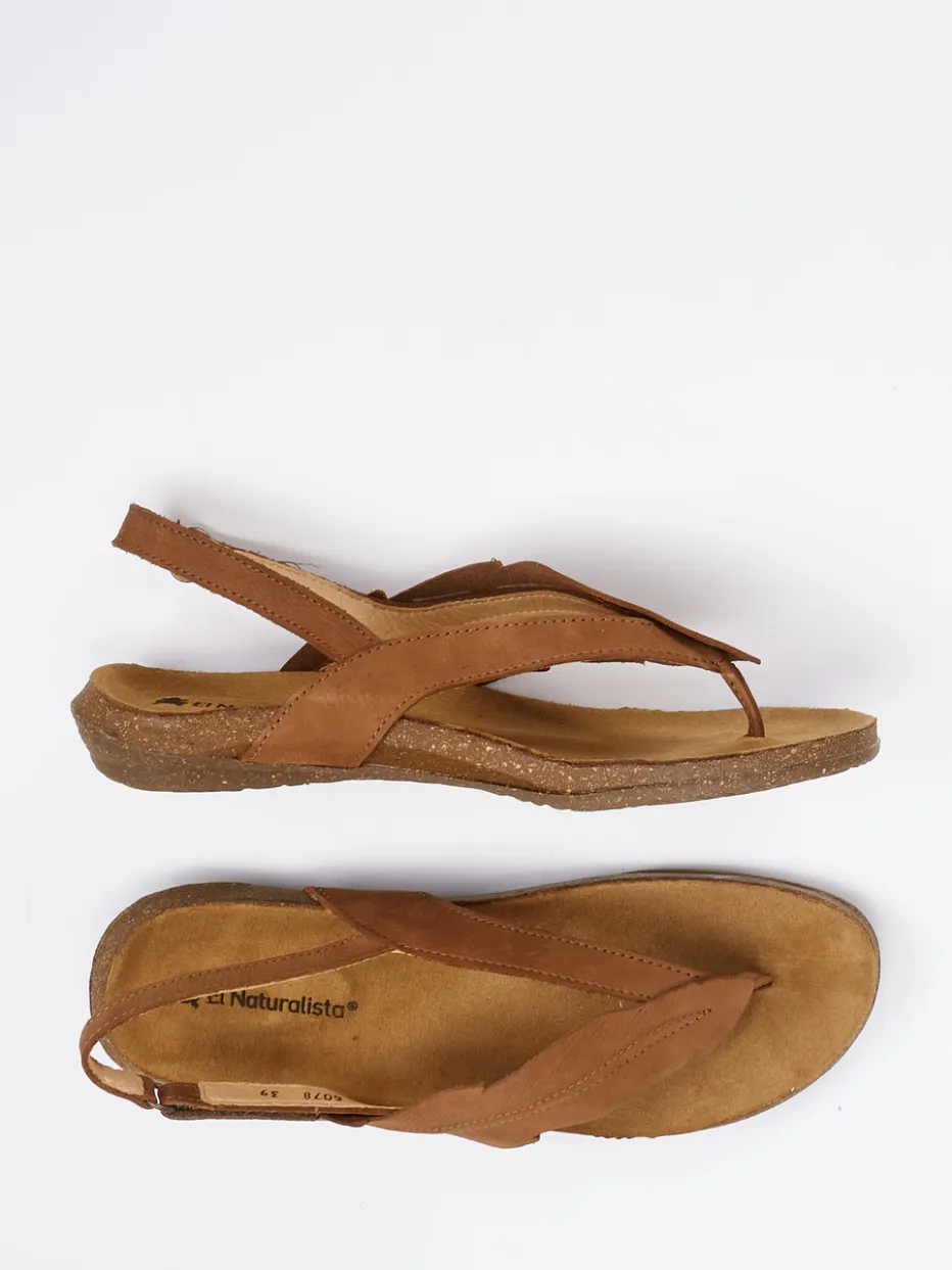 Damen El Naturalista – Zehentrenner-Sandale aus Nubukleder