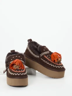 Damen Elena Iachi – Plateau-Loafer aus Veloursleder