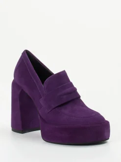 – Plateau-Loafer aus Veloursleder Violett*Elena Iachi Sale