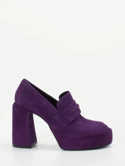 – Plateau-Loafer aus Veloursleder Violett*Elena Iachi Sale