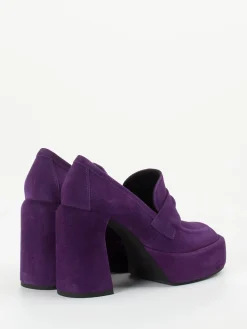 – Plateau-Loafer aus Veloursleder Violett*Elena Iachi Sale