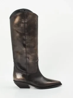 – Westernstiefel aus Metallicleder bronze*Elena Iachi Discount