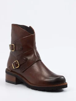 Damen Everybody – Biker-Stiefelette aus Kalbleder Dunkel