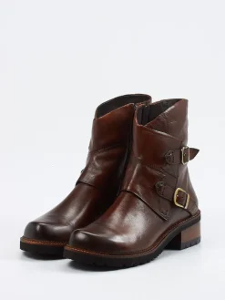 Damen Everybody – Biker-Stiefelette aus Kalbleder Dunkel