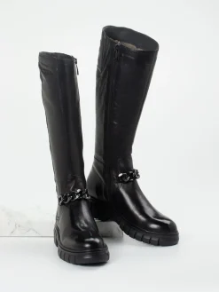 – Kniehohe Stiefel aus Kalbleder*Everybody Outlet