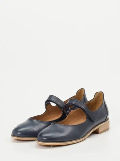 Damen Everybody – Spangenpumps aus Kalbleder Marine