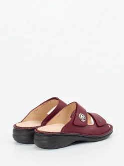 Damen Finn Comfort – Komfort-Pantolette aus Kalbleder Bordeaux