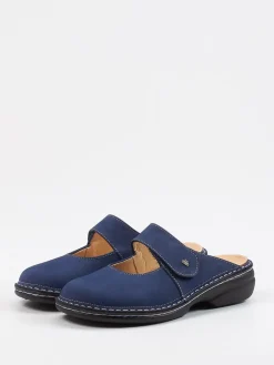 – Komfort-Pantolette aus Nubukleder Marine*Finn Comfort Discount
