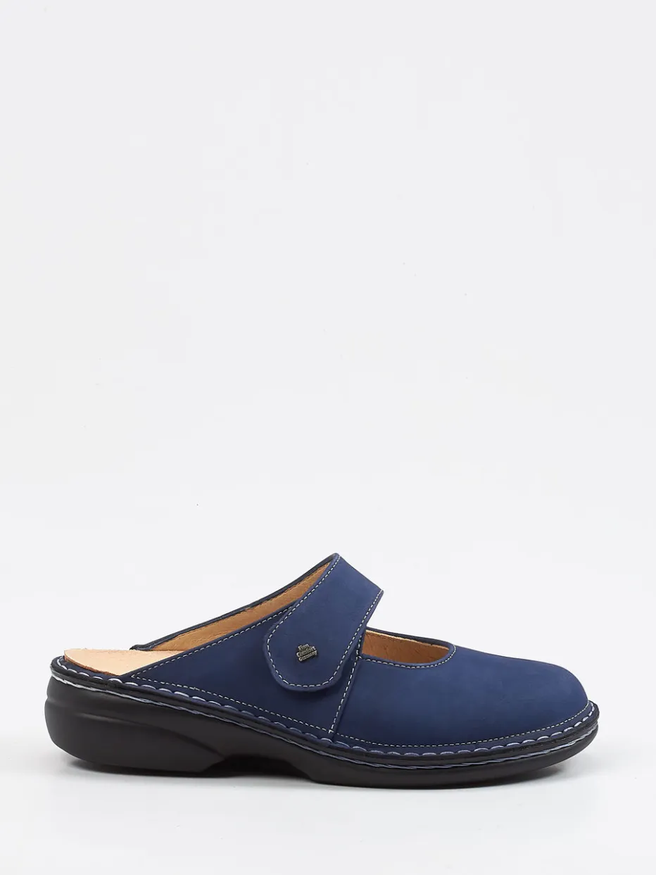 – Komfort-Pantolette aus Nubukleder Marine*Finn Comfort Discount