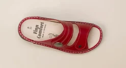 Damen Finn Comfort – Komfort-Pantolette aus Kalbleder Dunkel