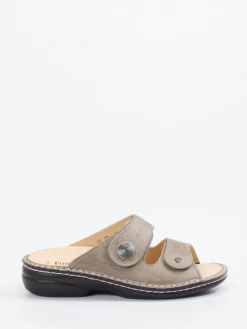 Damen Finn Comfort – Komfort-Pantolette aus Kalbleder taupe