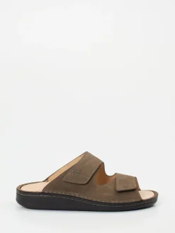 Herren Finn Comfort – Komfort-Pantolette aus Nubukleder schlammgrau