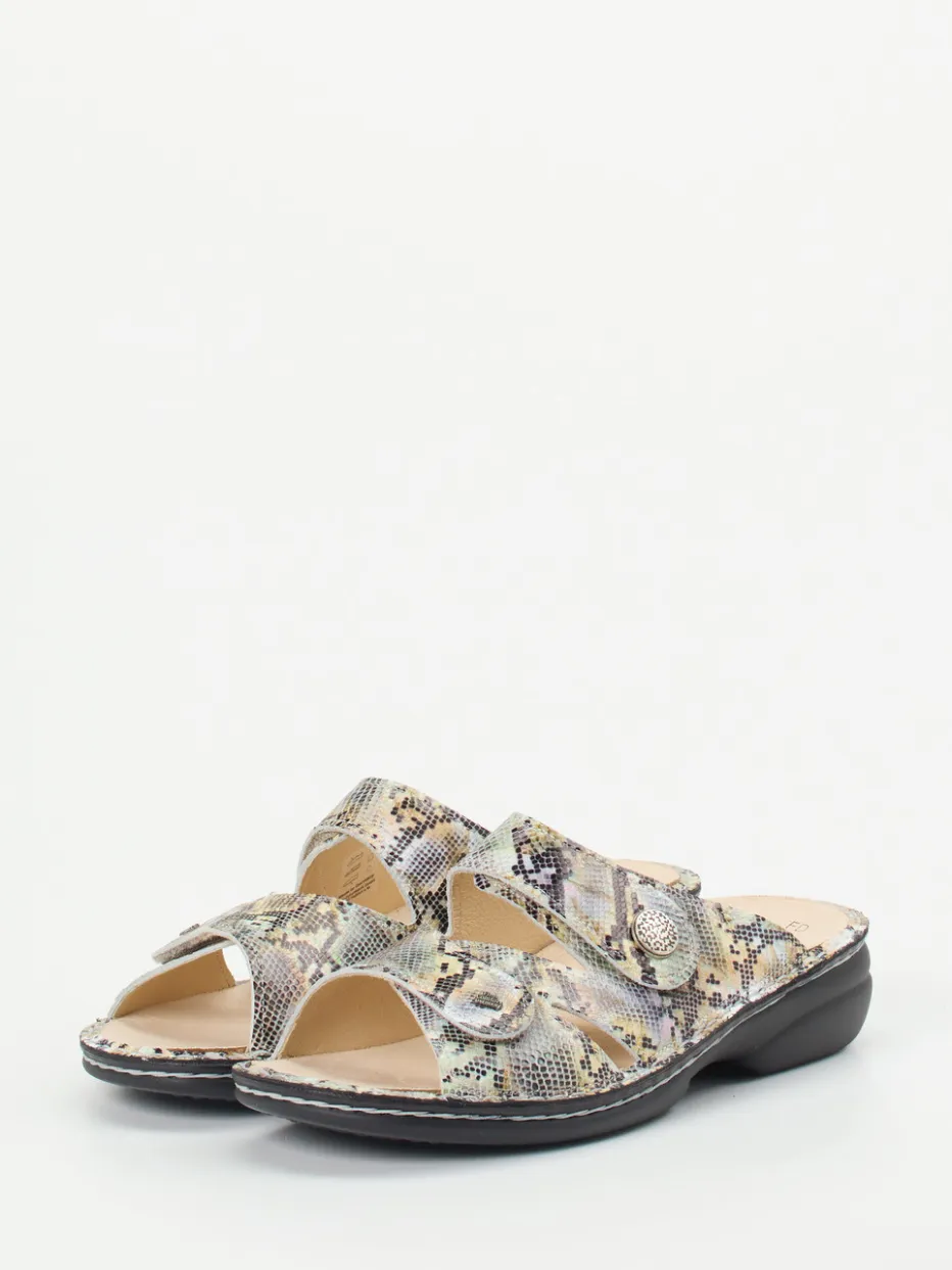 – Komfort-Pantolette aus geprägtem Leder color*Finn Comfort Clearance