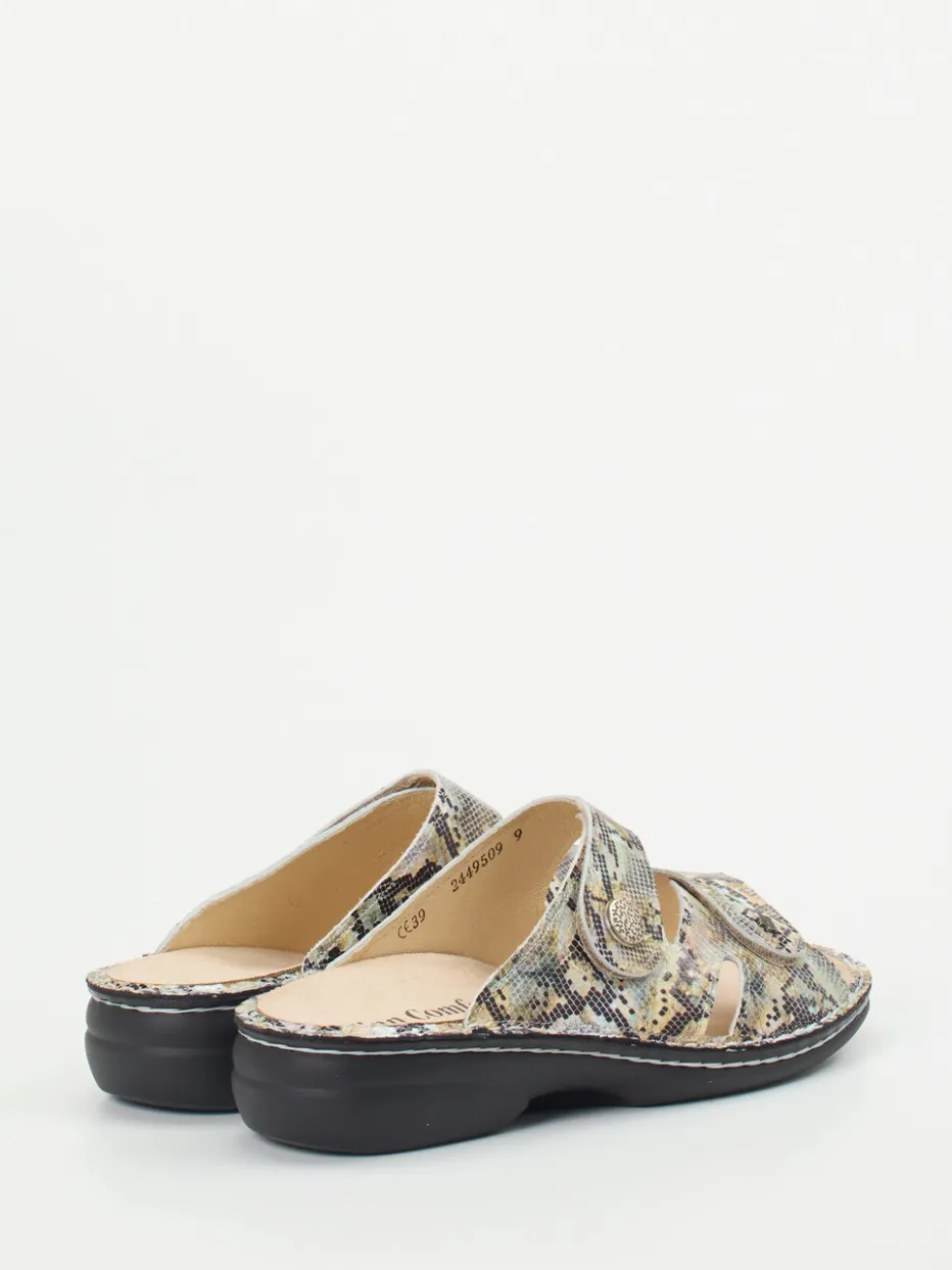 – Komfort-Pantolette aus geprägtem Leder color*Finn Comfort Clearance