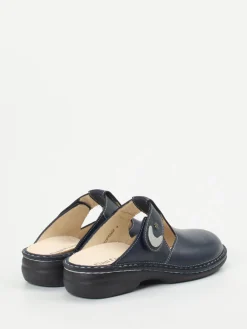 Damen Finn Comfort – Komfort-Pantolette aus Kalbleder Dunkel
