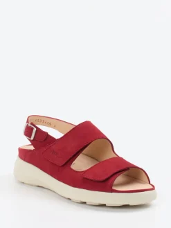 Damen Finn Comfort – Komfortsandale aus Nubukleder Dunkel