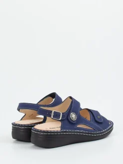 Damen Finn Comfort – Komfortsandale aus Nubukleder Marine