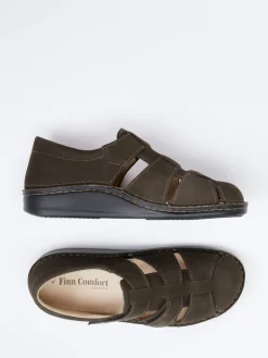 – Komfortsandale aus Nubukleder Dunkeloliv*Finn Comfort Online