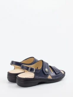 Damen Finn Comfort – Komfortsandale aus Kalbleder Dunkel