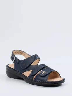 Damen Finn Comfort – Komfortsandalen aus Kalbleder Dunkel