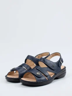 Damen Finn Comfort – Komfortsandalen aus Kalbleder Dunkel