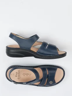Damen Finn Comfort – Komfortsandalen aus Kalbleder Dunkel