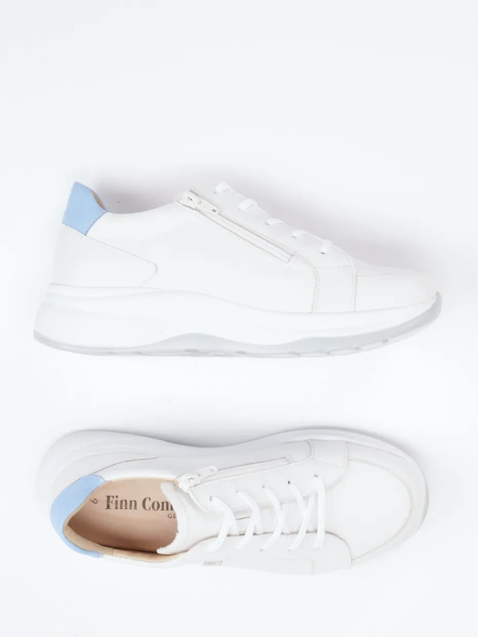– Komfort-Sneaker aus Kalbleder Offwhite*Finn Comfort