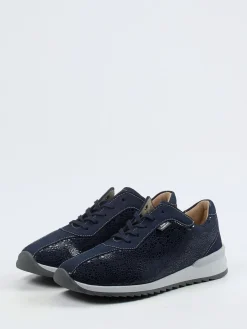 – Komfort-Sneaker aus Nubukleder Dunkel*Finn Comfort