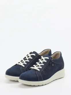 Damen Finn Comfort – Komfort-Sneaker aus Nubukleder Dunkel