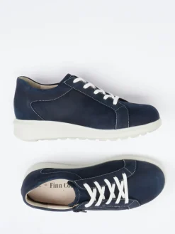 Damen Finn Comfort – Komfort-Sneaker aus Nubukleder Dunkel