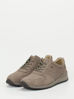 Damen Finn Comfort – Komfort-Sneaker aus Nubukleder Taupe