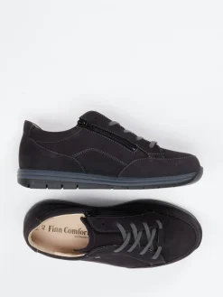 Herren Finn Comfort – Komfort-Sneaker aus Nubukleder Anthrazit