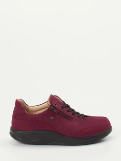 Damen Finn Comfort – Komfort-Sneaker aus Nubukleder bordeaux