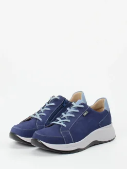 Damen Finn Comfort – Komfort-Sneaker aus Nubukleder Marine