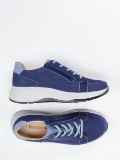 Damen Finn Comfort – Komfort-Sneaker aus Nubukleder Marine