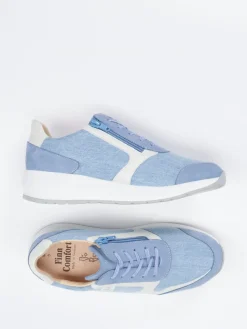 – Komfort-Sneaker aus Textil und Veloursleder hell*Finn Comfort Online