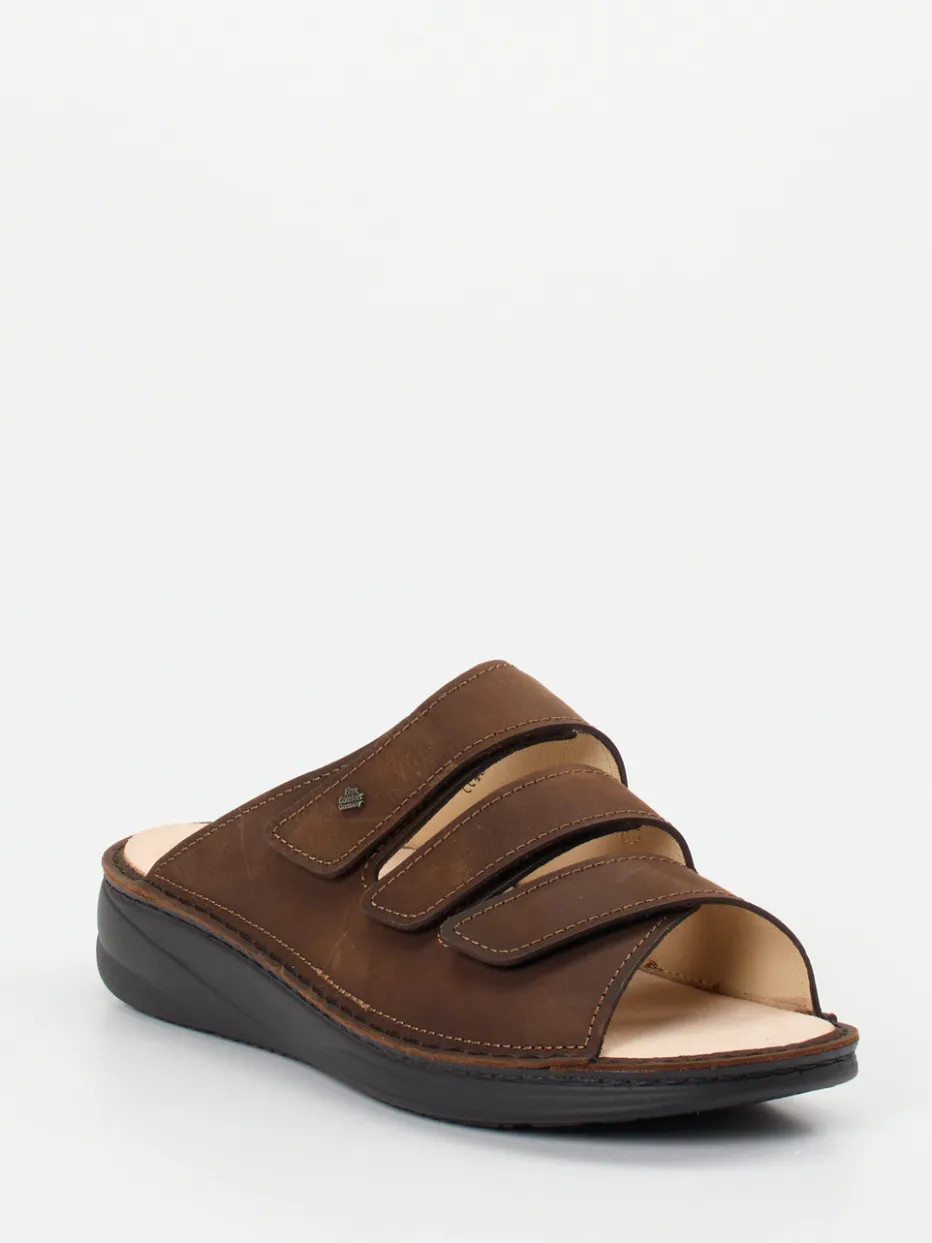 Herren Finn Comfort – Pantolette aus Fettleder dunkel