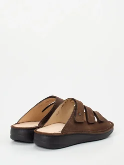 Herren Finn Comfort – Pantolette aus Fettleder dunkel