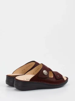– Pantolette aus geprägtem Leder bordeaux*Finn Comfort Clearance