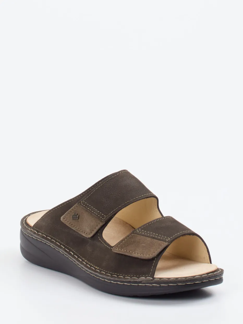 – Pantolette aus Nubukleder Dunkel*Finn Comfort Sale