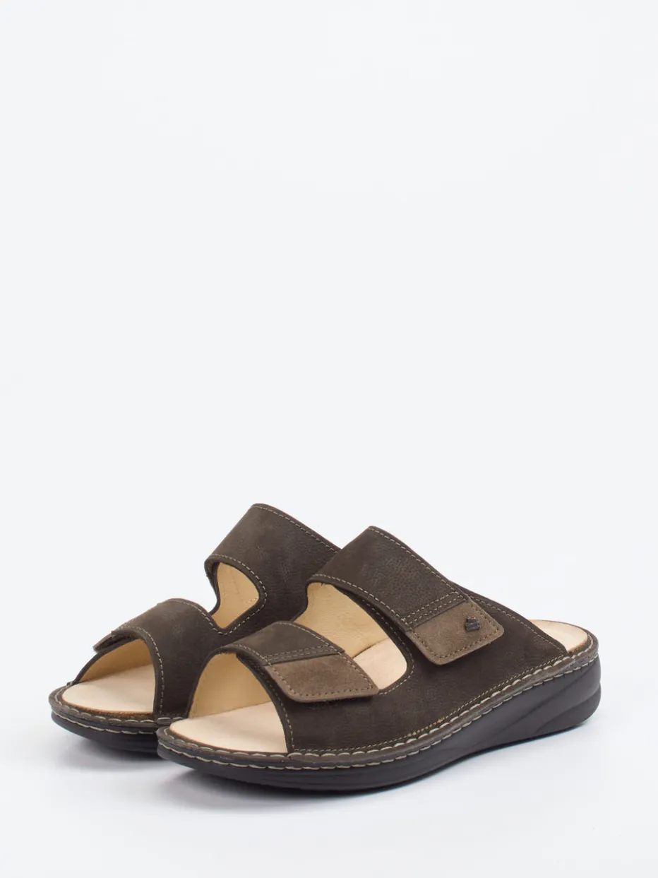 – Pantolette aus Nubukleder Dunkel*Finn Comfort Sale