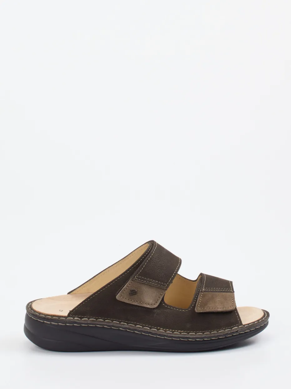 – Pantolette aus Nubukleder Dunkel*Finn Comfort Sale