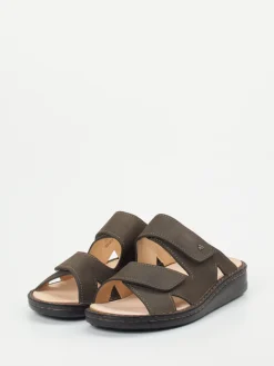 Herren Finn Comfort – Pantolette aus Nubukleder Dunkel