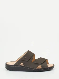 Herren Finn Comfort – Pantolette aus Nubukleder Dunkel