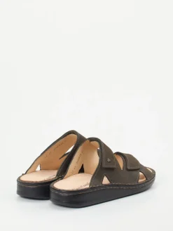 Herren Finn Comfort – Pantolette aus Nubukleder Dunkel