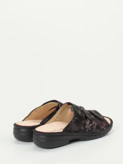 Damen Finn Comfort – Pantolette aus geprägtem Leder Camouflage