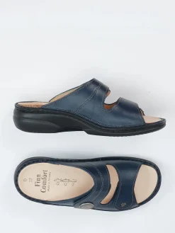 Damen Finn Comfort – Pantolette aus Kalbleder Dunkel