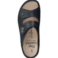 Damen Finn Comfort – Pantolette aus Kalbleder Dunkel